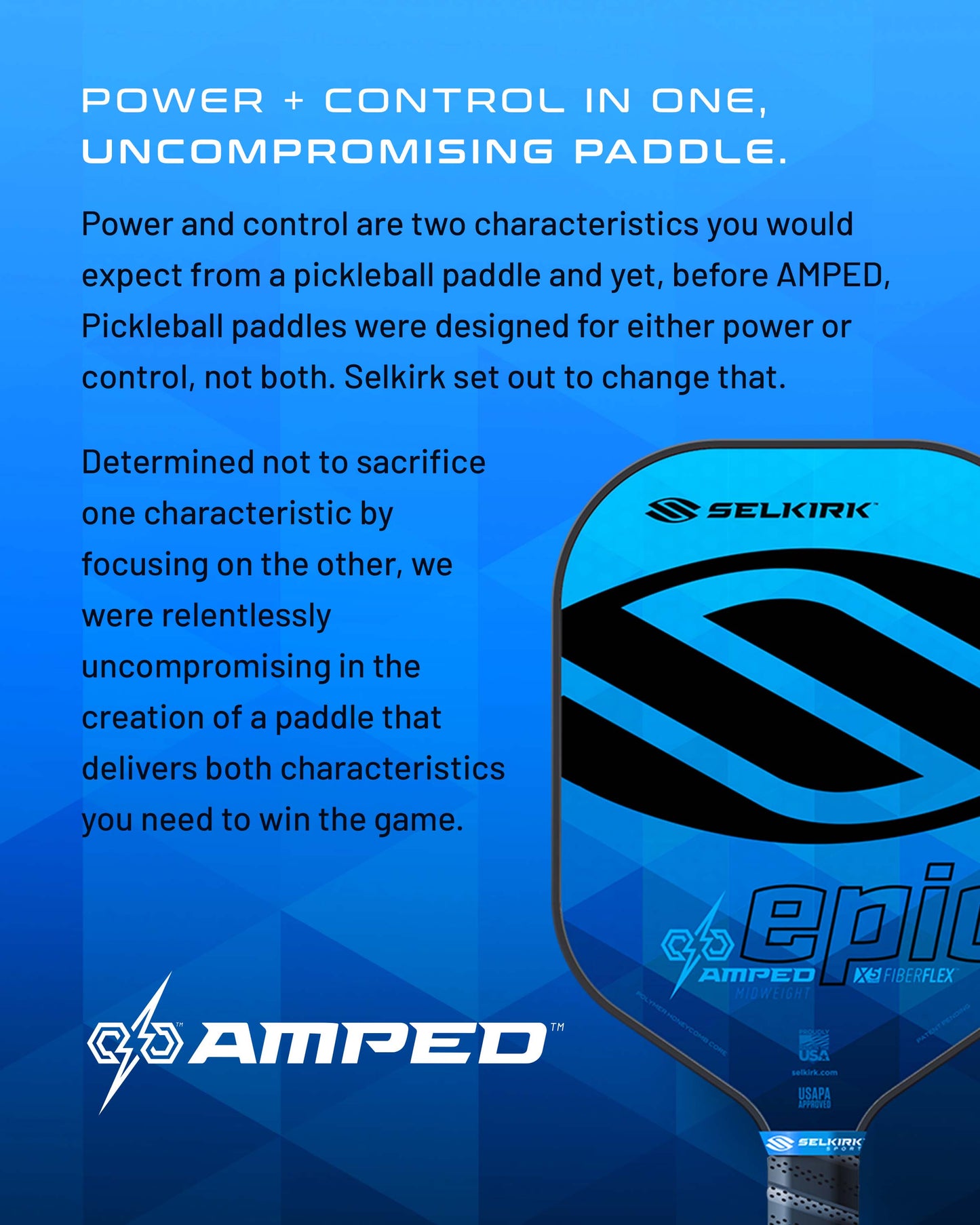 Selkirk AMPED - Epic - Pickleball Paddle by Selkirk Sport