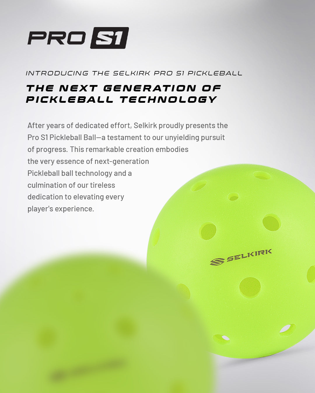 Pro S1 Pickleball - 4 Pack by Selkirk Sport