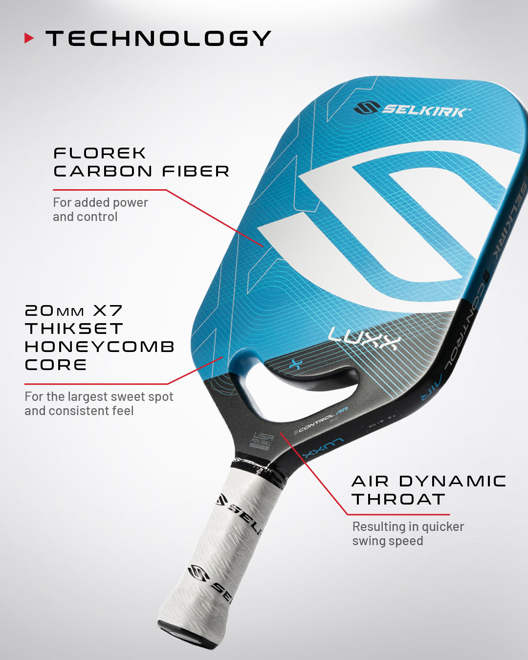 Selkirk Luxx Control Air - S2 - Pickleball Paddle by Selkirk Sport